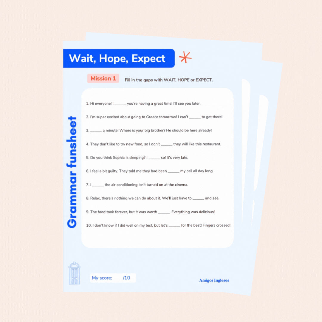 Esperar en inglés la diferencia entre wait hope expect en inglés