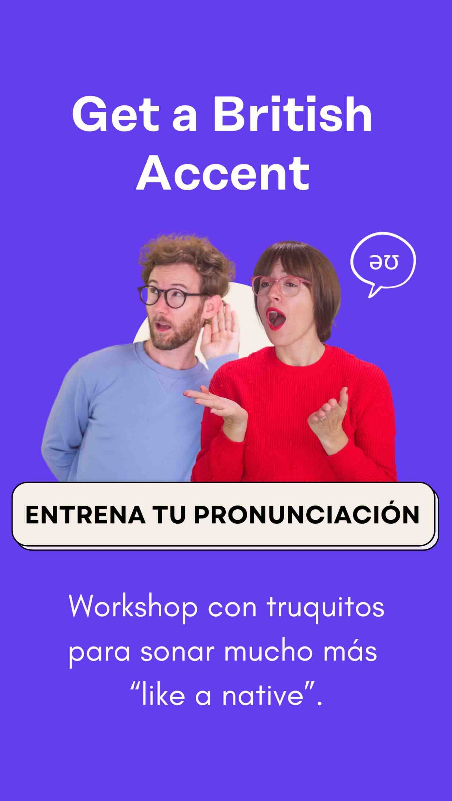 Workshop de pronunciación inglés británico curso de inglés online